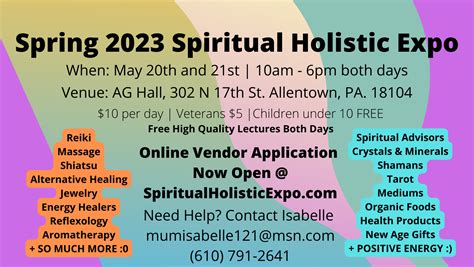 Holistic festivals near me. Discover the Holistic Expo Join Us Next Summer! A highly anticipated annual event for those interested in holistic health and wellness, the New Visions Holistic Expo brings together a diverse array of practitioners, vendors, and attendees to celebrate and learn about holistic practices and techniques. At this year’s expo, you’ll find a wide ... 