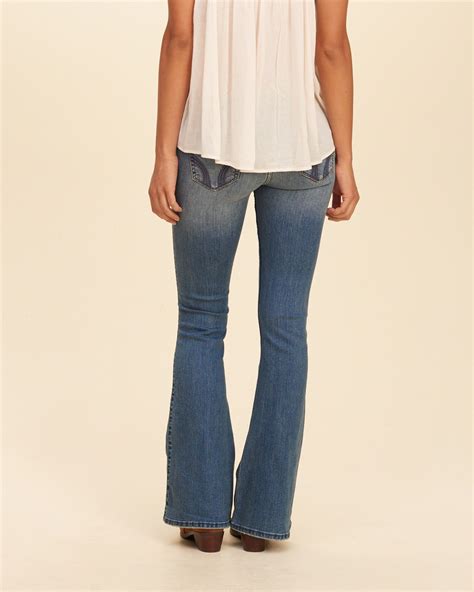 Hollister low rise jeans. Hollister Livvy Ultra High-Rise Lightweight Wide-Leg Jeans Was $49.95, now $25 $49.95 $25 $20 $20 When You Spend $85 Ultra High-Rise Medium Wash Baggy Jeans swatches 