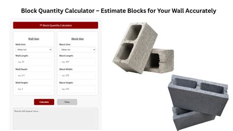 Hollow block size in meter.  Estimate hollow block quantities and wall material costs fast.  F...