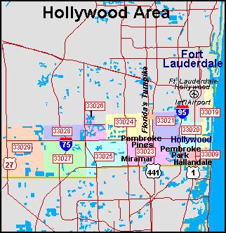 Hollywood Fl Zip Code Map World Of Light Map