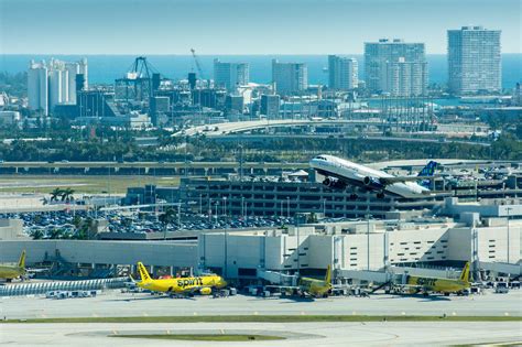 Hollywood airport. Fort Lauderdale Airport (FLL) is located 29 miles north of Miami cruise port. If traffic is flowing well, the journey down I-95 takes around 30 minutes. However, if you’re checking in for your ... 
