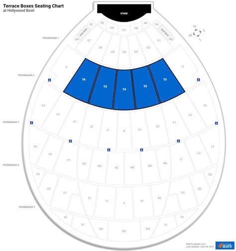 Hollywood Bowl seating charts for all event