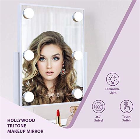 Hollywood tri tone makeup mirror. May 17, 2022 · This item Impressions Vanity Hollywood Tri Tone Plus Makeup Mirror with 14 Lights,Ultra Slim LED Mirror with 3 Color Modes,5X Magnified Mirror,Touch Sensor and Wall Mounting Options(Champagne Gold) Fancii Wall Mount LED Lighted Vanity Makeup Mirror, Rechargeable - Cordless Illuminated Cosmetic Mirror with 3 Dimmable Light Settings, Dual ... 