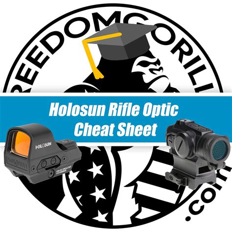 Is there a cheat sheet or cliff notes list to understanding Holosun's optics? I've had people ask me about them and aside from saying "they seem fine" I don't know how to actually …. 