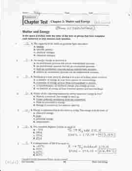 Holt Chemistry Test Answer Key