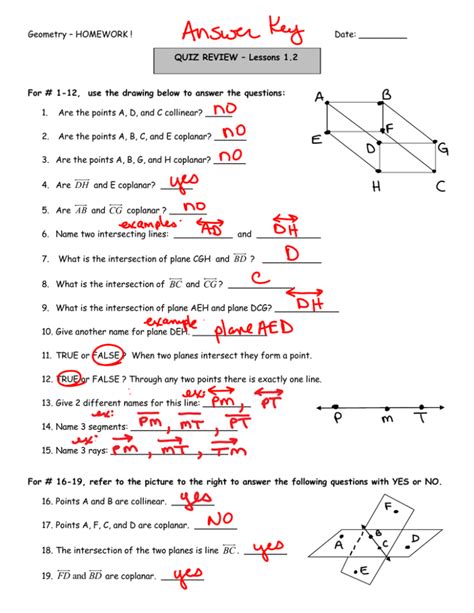 Holt Geometry Lesson 9 1 Answers