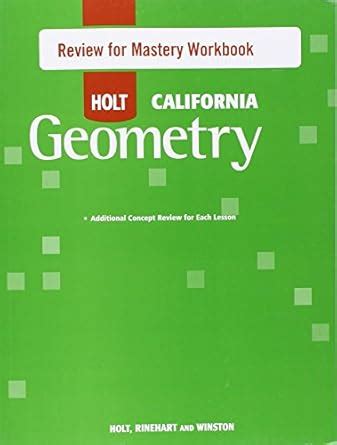 Holt Geometry Review Workbook For Mastery