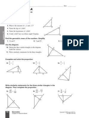 Holt Right Geometry Triangles Mcdougal Solving Answers