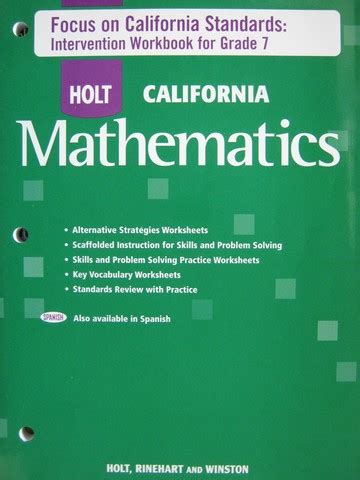Holt california mathematics course 2 homework and practice workbook teachers guide holt california mathematics course 2. - John deere lawn mower parts manuals.