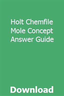 Holt chemfile mole concept answer guide. - Les pronoms indéfinis du français contemporain.