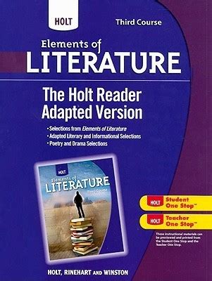 Holt elements of literature the holt reader adapted version teachers guide and answer key third through sixth courses. - Manual aberto de tic e libreoffice by adriano afonso.