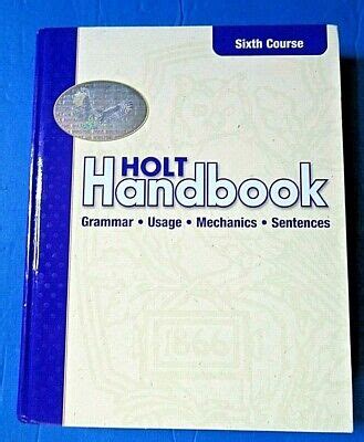Holt handbook 6th course grammar answers. - Handbook of pre clinical continuous intravenous infusion by guy healing.