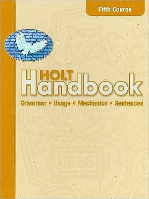 Holt handbook fifth course chapter 5 answers. - Bedeutung des franchising in der bundesrepublik deutschland.