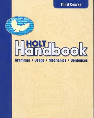 Holt handbook student edition grammar usage and mechanics grade 10. - Iso 22951974 avocados guide for storage and transport.