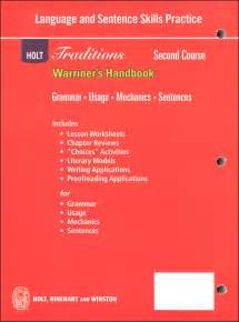 Holt traditions warriner s handbook language and sentence skills practice. - Handbook of rotordynamics 3rd third edition.