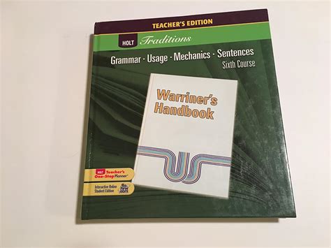 Holt traditions warriners handbook sixth course grammar usage mechanics sentences. - Kenmore bread maker lcd display manual.