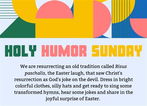 Holy Humor Sunday Church of Peace