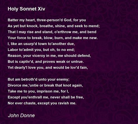 Holy Sonnets poetry by Donne Britannica