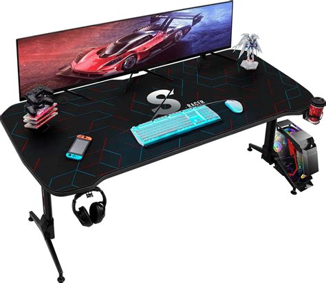 Homall 60 Inch Computer Gamer Desk with Full Desk Mouse Pad, …