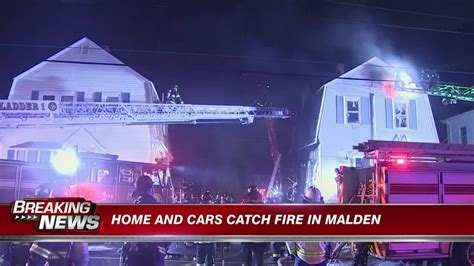 Home, cars catch fire in Malden
