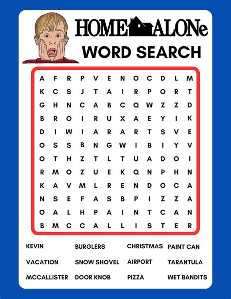 Home Alone Word Search PDF