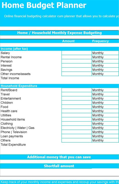 Home Budget Calculator