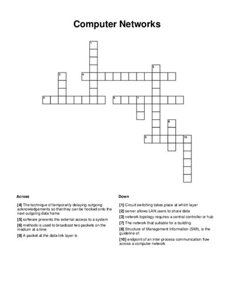 Home Computer Network Crossword Computer Crossword Puzzles Play our