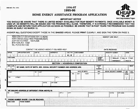 Home Energy Assistance Program (HEAP) Application