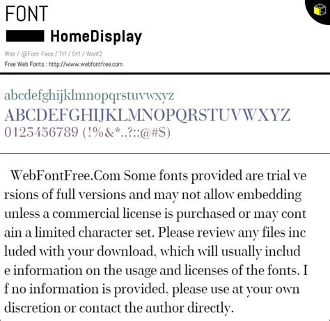 Home Font Download