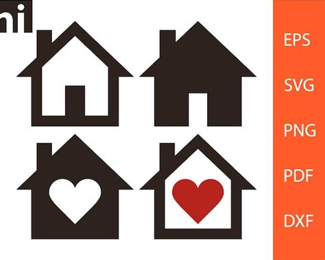 Home House Heart Svg - Etsy