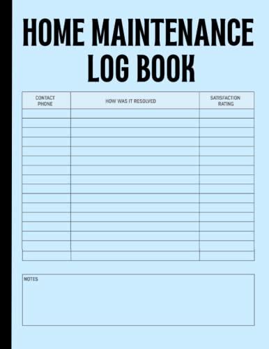 Home Maintenance Log Book