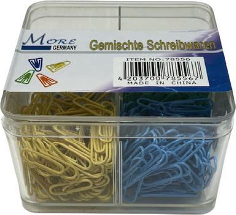 Home Office Gekleurde Geplastificeerde Paperclips 4 vakjes – …