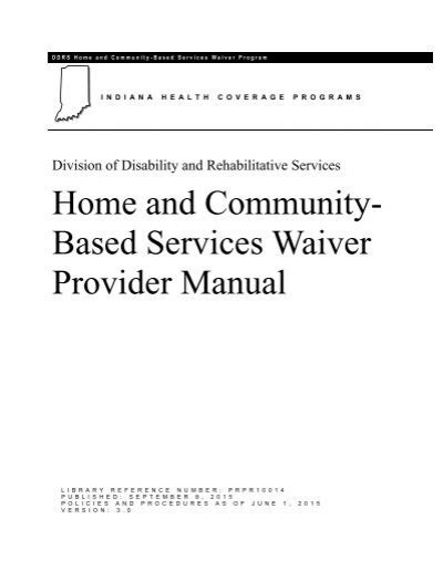 Home and Community Based Services Waiver for Persons …