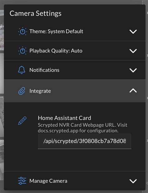 Home assistant scrypted card.  Visit the Scrypted Documentation for set...