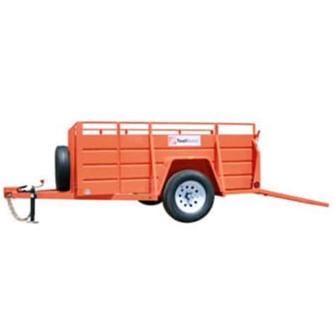 Description. "This 5x8 utility trailer is great for weekend projects around the home. The mesh flooring makes for a lightweight utility trailer design, enabling the trailer to be easily towed by any vehicle. This small trailer …. 