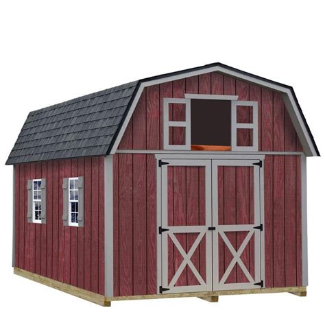 About This Product. The Ravenna DIY storage kit offers two floors of unobstructed space. Plenty of room for storage or work area. This model includes a 20 ft. L dormer on 1 side of the gambrel roof. 4 insulated windows with shutters are included. The dormer windows measure 28 in. x 38 in.