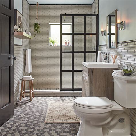  Most walk-in showers are 48- to 60-inches wide and 32-inches deep. Some can be built larger. Larger walk-in showers typically prevent water from getting out into the bathroom better than smaller ones. A variety of walk-in shower designs are available. Choose a square, angled, rectangular or round shape. . 