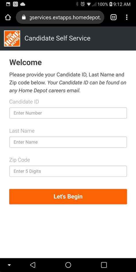 Home depot candidate self service not working. Email: investor_relations@homedepot.com. IR Coordinator: 770-384-2871. For all other inquiries including Customer Care issues please call The Home Depot Store Support Center at 1-770-433-8211, or toll free 1-800-654-0688. The Home Depot is dedicated to serving its shareowners. 