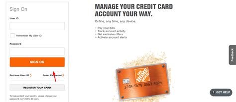 A secure login page for your Home Depot accou