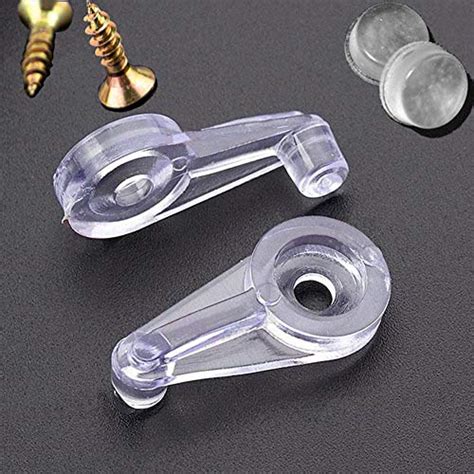 120Pcs Clear Glass Retainer Clips Kit with Screw, Glass Door Retainer Clips, Plastic Glass Panel Clips, Transparent Mirror Clips for Cabinet Door, Window Dressing Hardware, Offset 4mm. 23. $759. FREE delivery Wed, May 8 on $35 of items shipped by Amazon. Or fastest delivery Fri, May 3.. 