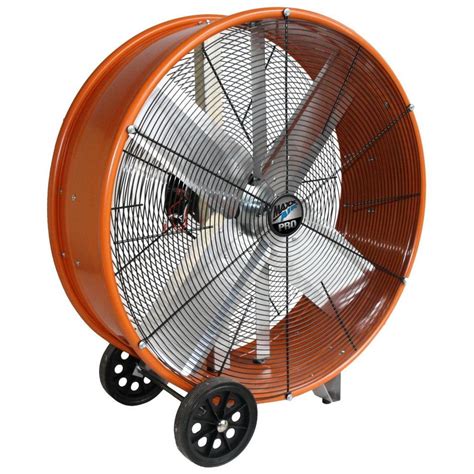Overview Model # SFDC2-600T Store SKU # 1001213083 Durable high velocity 24in drum style fan with 2 speed settings. Ideal for commercial applications such as loading dock, production and assembly areas. 2 speed settings Air delivery 7860cfm at high speed setting Rolling wheels and handle Show More Specifications Customer Reviews 
