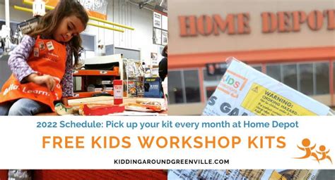 Home depot kids workshop may 2023. November 4, 2023 @ 9:00 AM - 12:00 PM. Free. Join us the first Saturday of each month between 9 am – 12 pm for free in-person Kids Workshops. Check your local store for … 