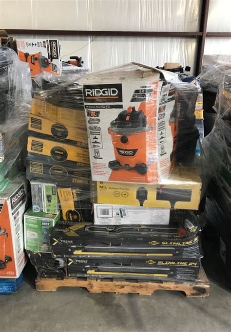 Each Truckload will have between 22-24 Pallets.These loads can have anywhere between 900-1400 items per truckload. These are perfect for auctions, flea markets, and swap meets. These Truckloads of Home Depot Tools and Hardware can …. 