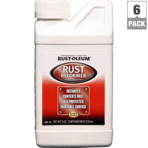 Rust-Oleum Rust Reformer instantly bonds with rust and transforms it to a non-rusting, flat black paintable surface and prevents future rust. It saves you the efforts of sanding rust all the way down to bare metal. Instantly converts rust to a protected, paintable surface.. 