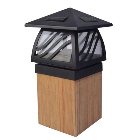 Home depot solar post lights. This modern set of 4 solar fence post cap light is versatile to fit over 3-5/8 in. x 3-5/8 in. or 4.75 in. x 4.75 in. posts. The warm white glow will be a good accent to highlight the fence, driveway, 