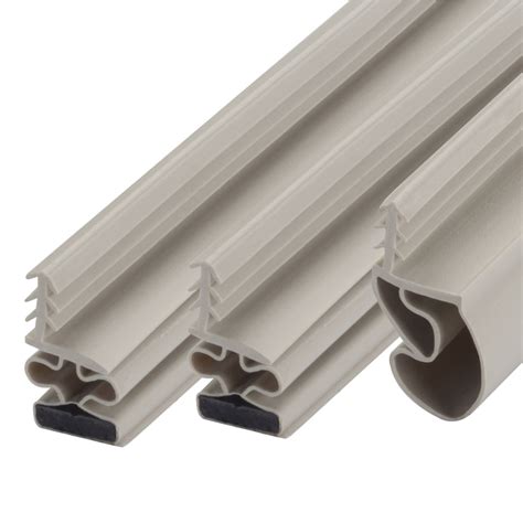 All season protection against drafts, moisture, dust and insects. Fits doors up to 36 in. wide. Durable powder-coated bronze finish. Slotted fastener holes allow for quick, easy adjustment. Vinyl bulb compresses against top and sides of door to form tight seal. Contains two 7 ft. strips, one 3 ft. strip and fasteners. . 