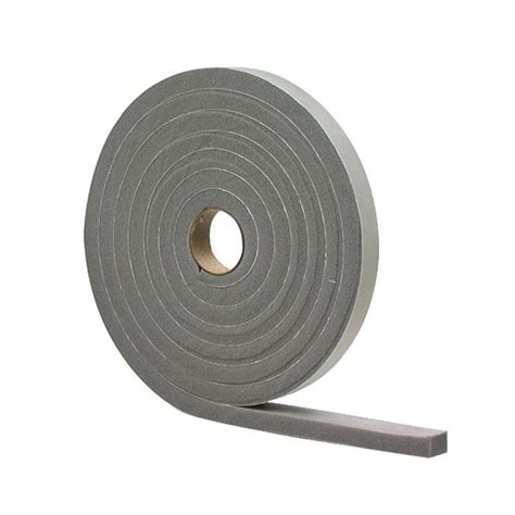 Featuring a self-stick application, the Thermwell Products 3/4 in. x 7/16 in. x 10 ft. Black High-Density Rubber Foam Weatherstrip tape is ideal for creating a seal around air conditioners, used as a gasket or to cushion and stabilize major appliances. This Weather-Strip can also be used with vehicles and around doors and windows for added utility. . 