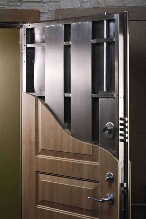 Home door security. The Door Armor Jamb Shield is 46" long. It attaches to the lock side of the door jamb. The Jamb Shield is cut with knock-out holes that are designed to fit locks spaced from 4.5" to 21.5" apart. The Door Armor Hinge Shields are L-Shaped pieces that install over the existing hinges so there is not need to remove your door for installation. 