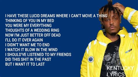 Home juice wrld lyrics. 10. When I Saw Her. "When I Saw Her" by Juice WRLD is a beautiful love song that describes falling uncontrollably in love when seeing someone for the first time. The lyrics capture the overwhelming emotions felt when laying eyes on someone new, "Man, she looked like a movie star. The first time I saw her.". 