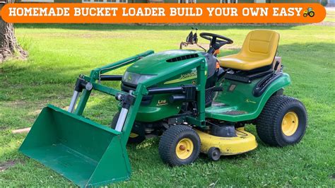 Home made lawn mower bucket loader - YouTube